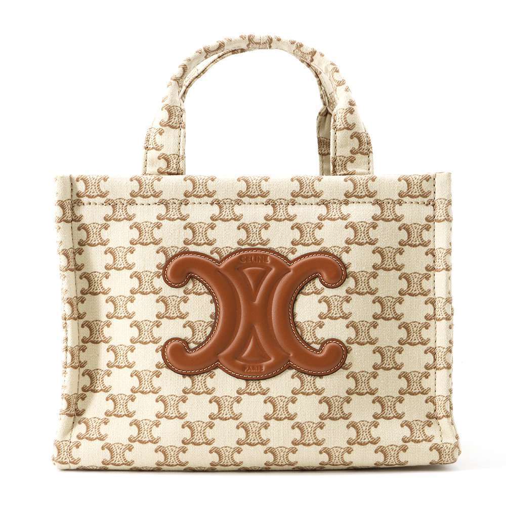 Celine Cabas Thais Canvas Handbag Shoulder Bag